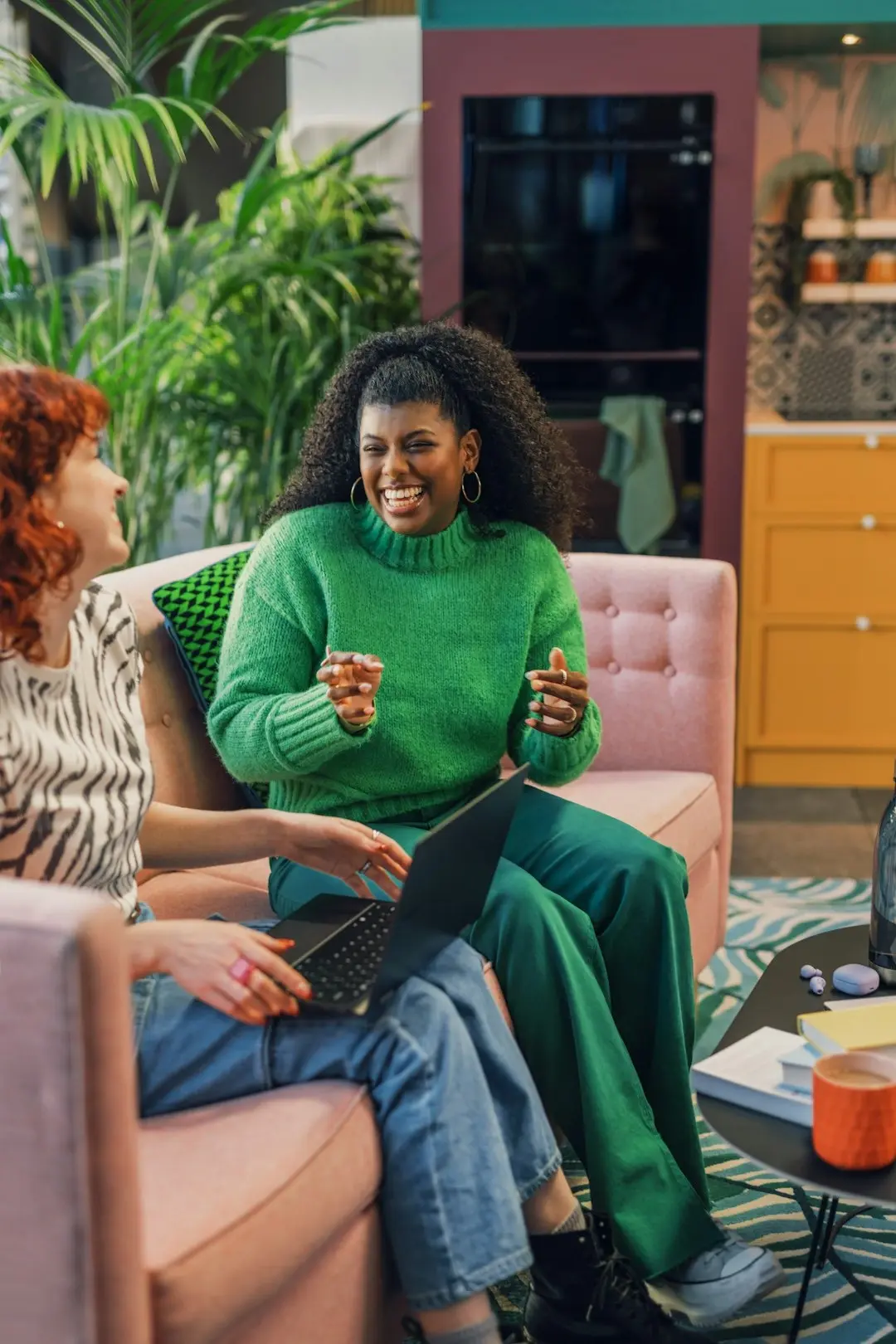 Multiracial entrepreneurs networking and exchanging business cards at a community business event